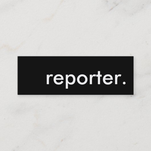 Carte De Visite Mini reporter. (Devant)