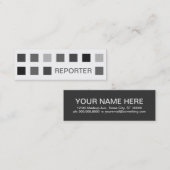 Carte De Visite Mini REPORTER (carrés modérés) (Devant / Derrière)