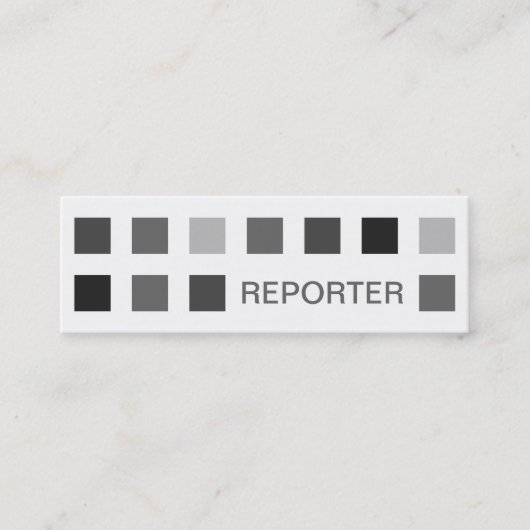 Carte De Visite Mini REPORTER (carrés modérés) (Devant)
