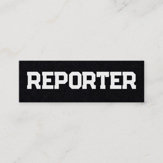 Carte De Visite Mini Reporter Simple QR (Devant)
