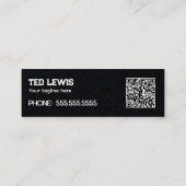 Carte De Visite Mini Reporter Simple QR (Dos)