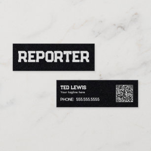Carte De Visite Mini Reporter Simple QR