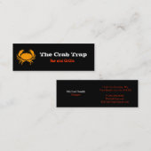 Carte De Visite Mini Restaurants de crabe et de fruits de mer (Devant / Derrière)