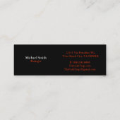 Carte De Visite Mini Restaurants de crabe et de fruits de mer (Dos)