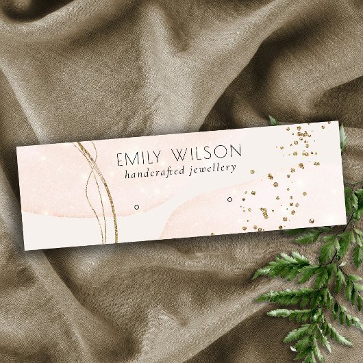 Carte De Visite Mini Résumé Écran d'oreille Glitter Rose Gold