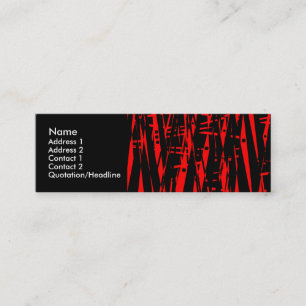 Carte De Visite Mini Résumé en rouge et noir