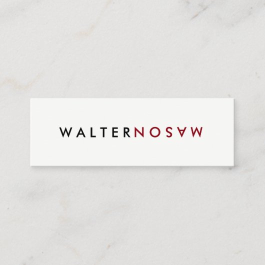 Carte De Visite Mini Retourner lettre (Devant)