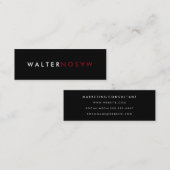 Carte De Visite Mini Retourner lettre (Devant / Derrière)