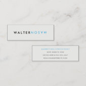 Carte De Visite Mini Retourner lettre (Devant / Derrière)