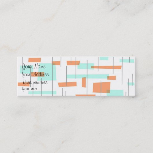 Carte De Visite Mini Rétro appel (Devant)