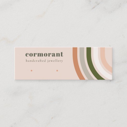 Carte De Visite Mini Retro Arc-en-ciel Désert Écran d'oreille chic (Devant)