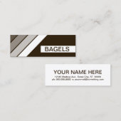 Carte De Visite Mini rétro BAGELS (Devant / Derrière)