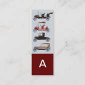 Carte De Visite Mini RETRO CARS 2- Réparations automobiles, automobile (Dos)