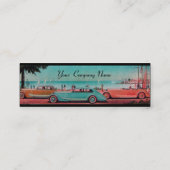 Carte De Visite Mini RETRO CARS - réparation automobile (Dos)