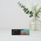 Carte De Visite Mini RETRO CARS - réparation automobile (Debout devant)