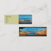 Carte De Visite Mini RETRO CARS - réparation automobile (Devant / Derrière)