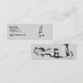 Carte De Visite Mini Rétro forme physique B/W (Devant / Derrière)