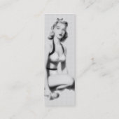 Carte De Visite Mini Rétro forme physique B/W (Dos)