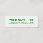 Carte De Visite Mini rétro GREEN (Dos)