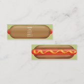 Carte De Visite Mini Rétro hot dog - maigre (Devant / Derrière)