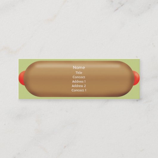 Carte De Visite Mini Rétro hot dog - maigre (Devant)