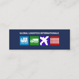 Carte De Visite Mini Rétro logistique professionnelle élégante simpl