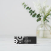 Carte De Visite Mini Rétro noir et blanc (Debout devant)