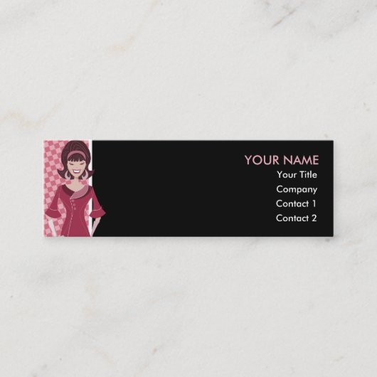 Carte De Visite Mini rétro poussin 60s (Devant)