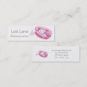 Carte De Visite Mini Rétro princesse Telephone Skinny Card (Devant / Derrière)