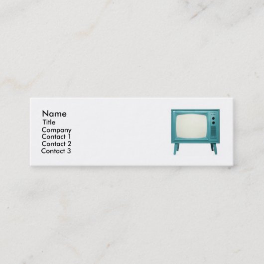 Carte De Visite Mini Rétro télévision (Devant)