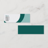 Carte De Visite Mini rétros anneaux turquoises (Devant / Derrière)