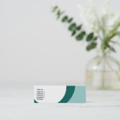 Carte De Visite Mini rétros anneaux turquoises (Debout devant)