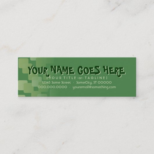 Carte De Visite Mini rétros cascades (Devant)