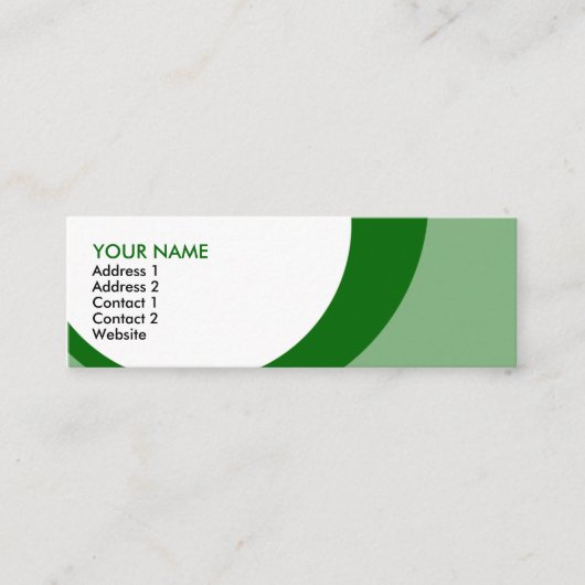 Carte De Visite Mini rétros verts d'anneaux (Devant)