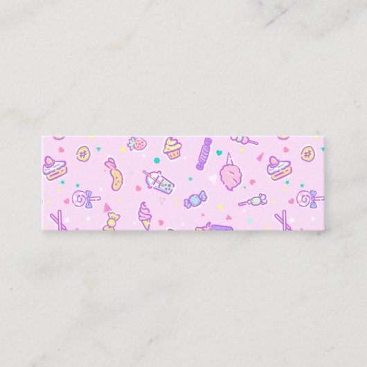 Carte De Visite Mini Rêver de collations estivales (Devant)