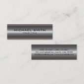 Carte De Visite Mini Revêtement en métal en acier inoxydable #5 (Devant / Derrière)