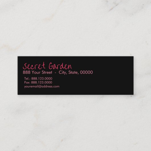 Carte De Visite Mini Rhododendron rose (3) (Devant)