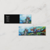 Carte De Visite Mini RIDERS DANS LA TEMPÊTE noir blanc bleu (Devant / Derrière)