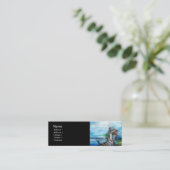 Carte De Visite Mini RIDERS DANS LA TEMPÊTE noir blanc bleu (Debout devant)