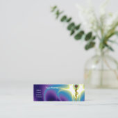 Carte De Visite Mini ROD ASCLEPIUS SOINS DE SANTÉ MÉDICALES Monogramme  (Debout devant)