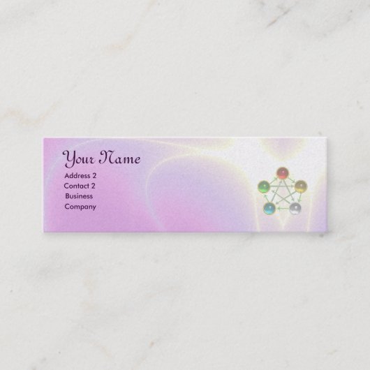 CARTE DE VISITE MINI RODE D'ASCLEPIUS, 7 CHAKRAS, YOGA, ÉNERGIE SPIRITU (Devant)