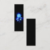 Carte De Visite Mini Rose bleu brûlant (Devant / Derrière)