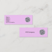 Carte De Visite Mini Rose-clair (Devant / Derrière)