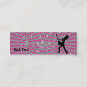 Carte De Visite Mini Rose de guitariste - maigre (Dos)