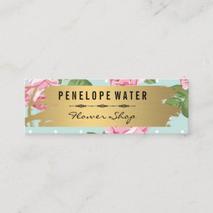 Carte De Visite Mini Rose et Pois