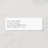 Carte De Visite Mini Rose et Pois (Dos)