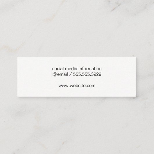 Carte De Visite Mini Rose et Pois (Dos)