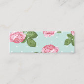 Carte De Visite Mini Rose et Pois (Devant)