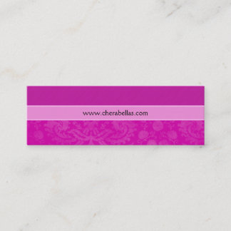 Carte De Visite Mini Rose floral de fleur de damassé de spa de signet