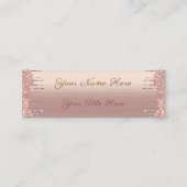 Carte De Visite Mini Rose Gold Blush Parties scintillant Drivers votre (Devant)